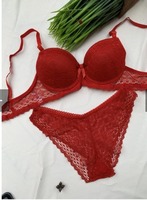 Комплект нижнего белья ажурный (красный)