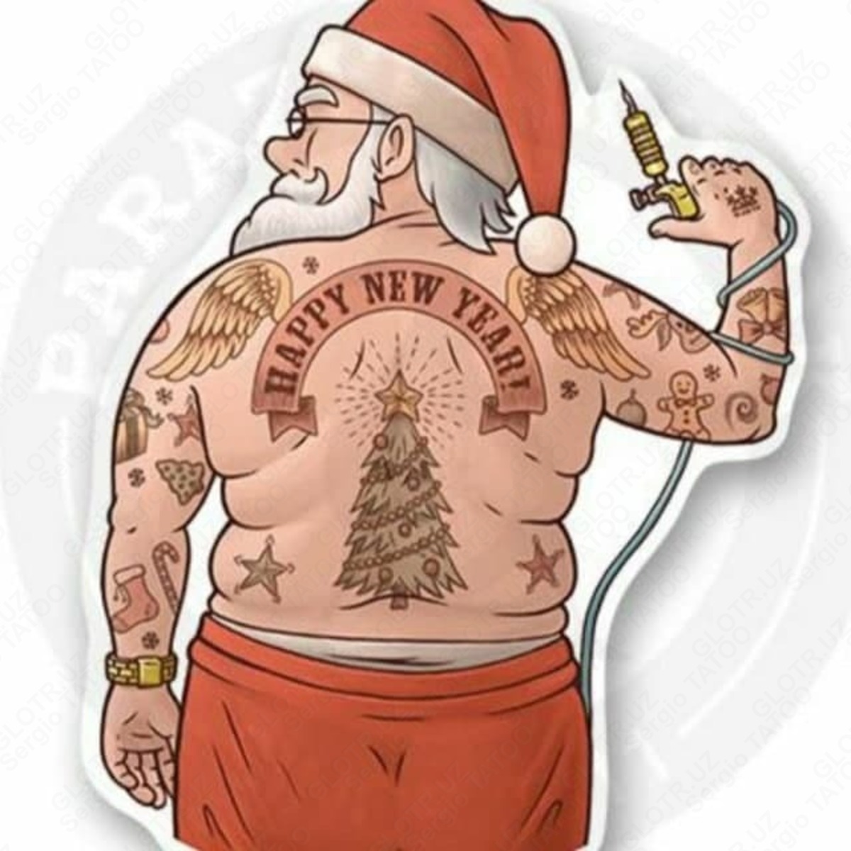 Татуированный дед Мороз