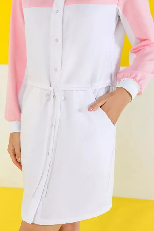 Халат длинный рукав