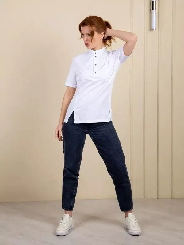 Китель поварской поло Женский короткий рукав