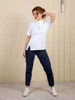 Oshpazning polo kurtkasi qisqa yengli ayollar