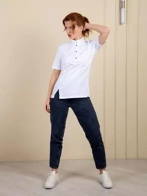 Китель поварской поло Женский короткий рукав