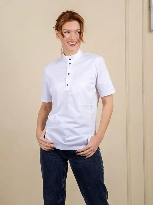 Китель поварской поло Женский короткий рукав