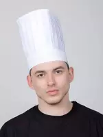 Классический высокий поварской колпак