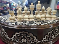 Дизайнерская настольная доска для шахмат (круглая)