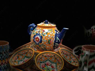 Сувенирные набор посуды из керамики ручной работы