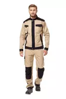 Мужской демисезонный рабочий костюм  бежевый/черный