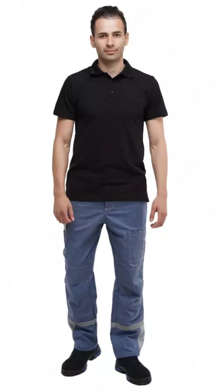 Мужская рубашка-поло  черный