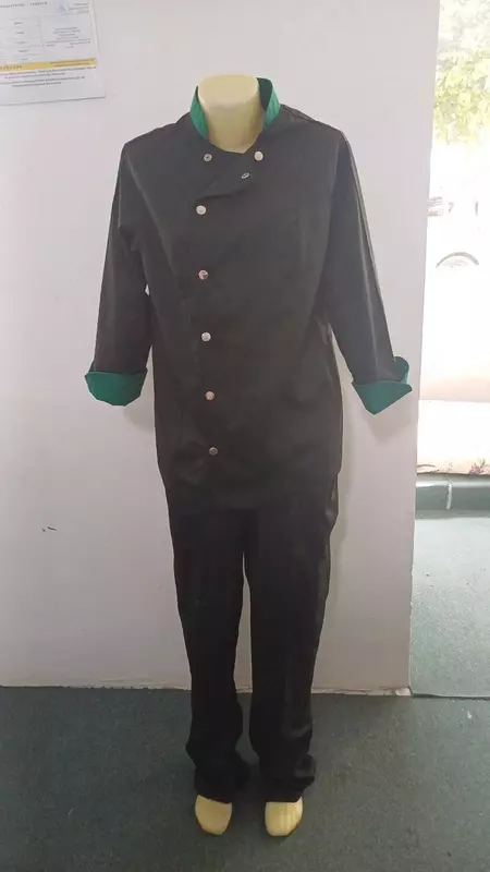 Халат и штаны из ткани микроджинс №1