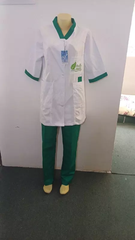 Халат и штаны из ткани микроджинс №3