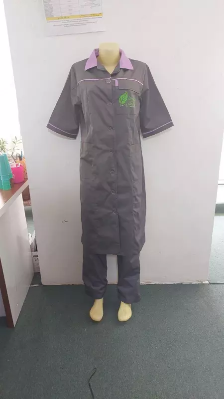 Халат и штаны из ткани микроджинс №4