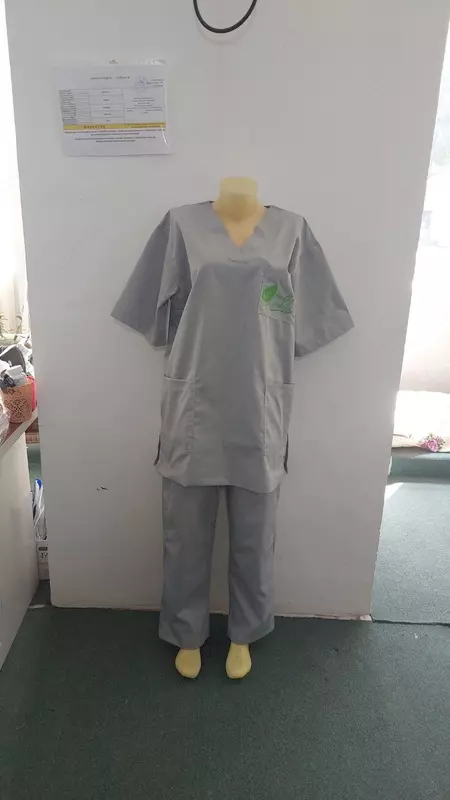 Халат и штаны из ткани микроджинс №5