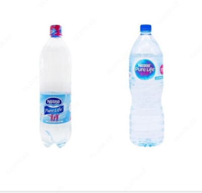 вода NESTLE газированная и без газ 1 л