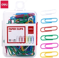 Rangli qog'ozli kliplar Deli E0024