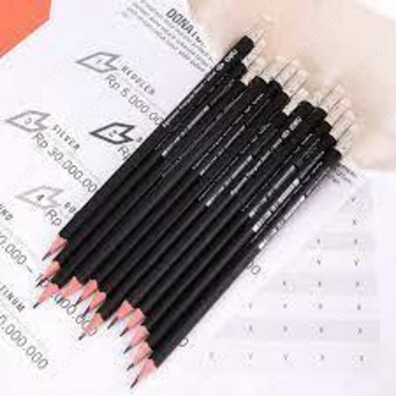 от {0} сум Карандаш черный с ластиком НВ Deli E38029