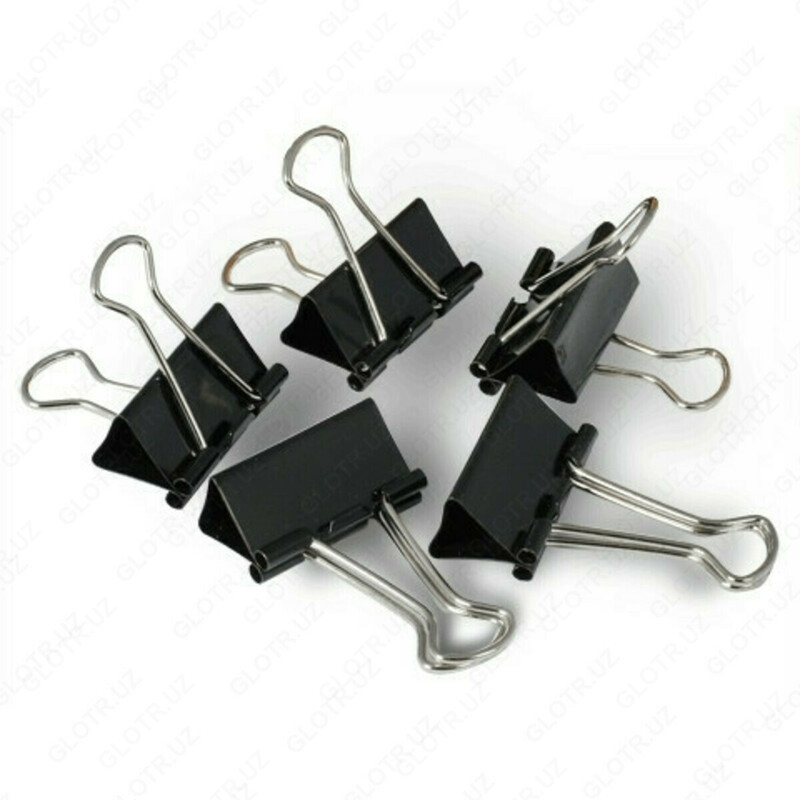 Qog'oz uchun 25m (12 dona) qora Deli E38564 klipi