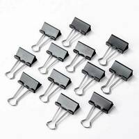  32 mm (12 dona) qora Deli E38563 qogozli klip - 