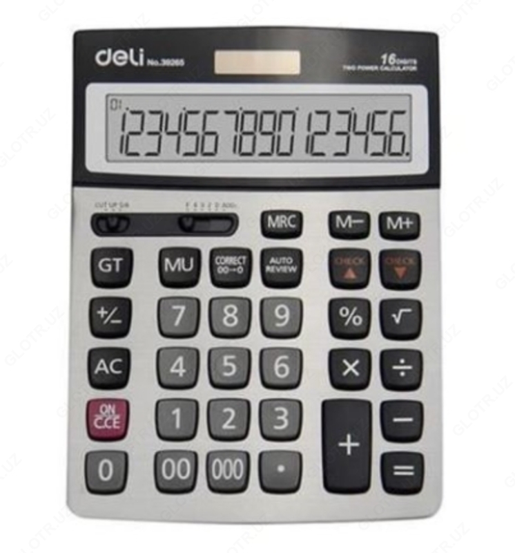 Kalkulyator 16-bitli kulrang 216 * 160 * 41 Deli 39265