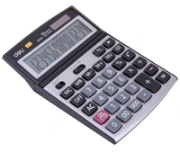  Калькулятор 14 разрядный стальной-металик 193*139*34  Deli E39229 - 