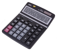  Калькулятор  12 разрядный серый цв. 203*155*42  Deli E1631 - 