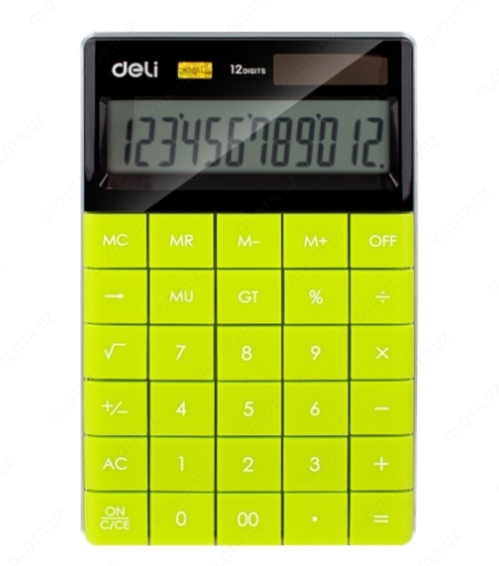 Калькулятор  12 цифр  Deli E1589 зеленый
