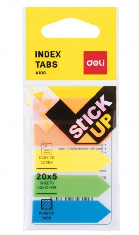 Oz-ozidan yopishqoq qogoz (43x12 mm) Deli EA10602