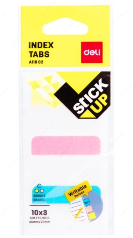  Oz-ozidan yopishqoq qogoz (45x28 mm) Deli EA11802 - 