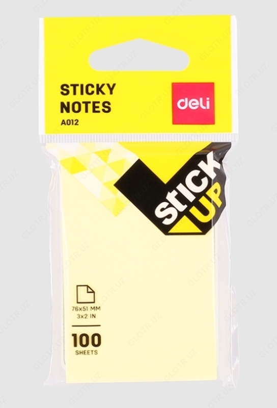 Oz-ozidan yopishqoq qogoz (76x51 mm) Deli EA01202