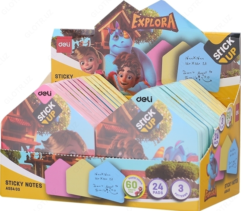 Самоклеящаяся бумага 76*83mm  60л  Deli EA55403