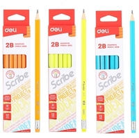 HB Deli E7079 silgi bilan qora qalam