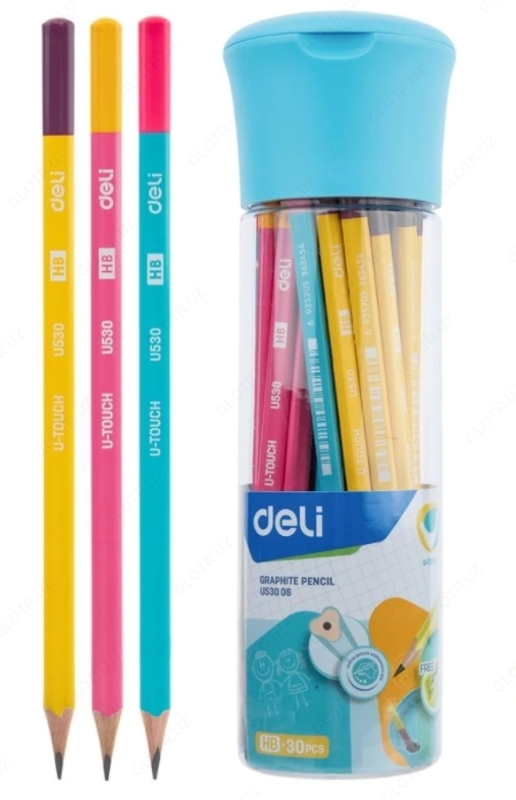  Чёрнографитный карандаш Deli EU53106 - 36 700 сум / упаковка