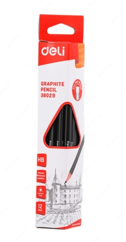 Карандаш чёрнографитный НВ Deli E38029