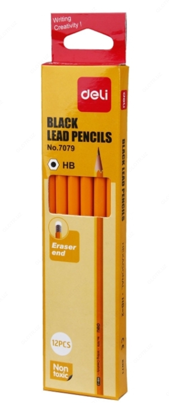  Карандаш чёрнографитный НВ Deli E7079 - 