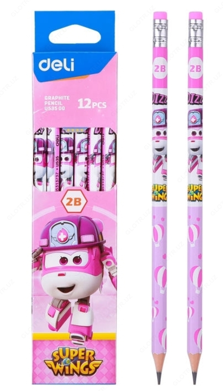 HB Deli E7079 silgi bilan qora qalam