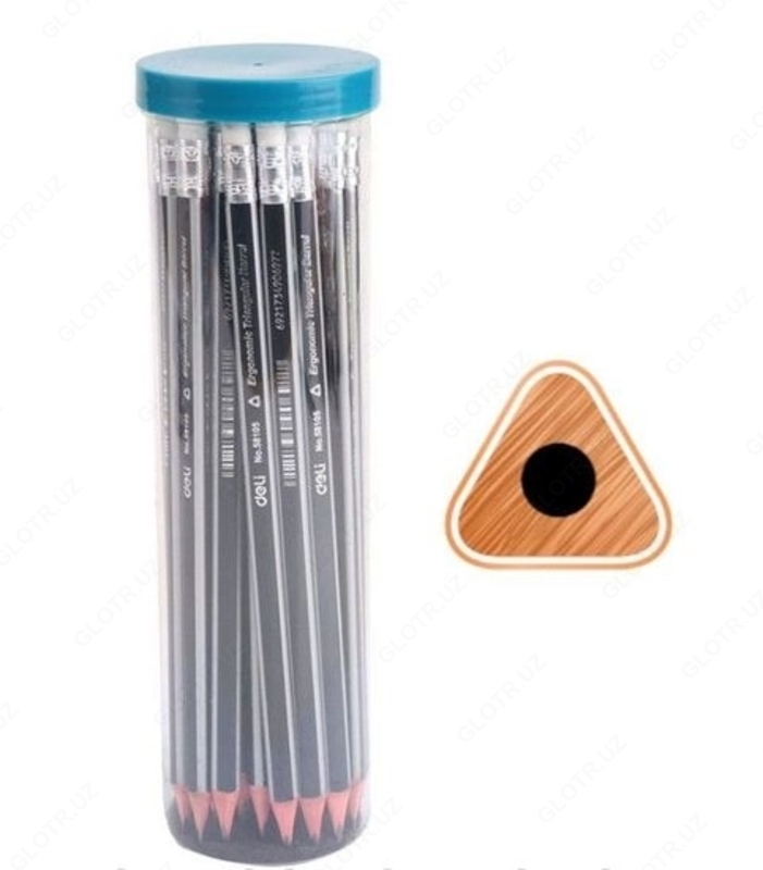 HB Deli E7079 silgi bilan qora qalam