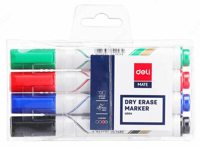 Маркер для белой доски (4 цвета) Deli EU00403