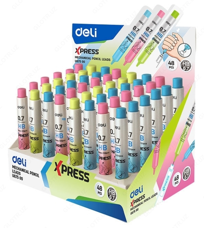 Грифель для механических карандашей Deli EU67500