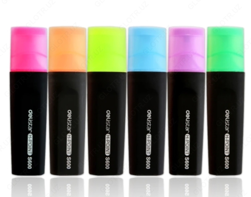 Маркер текстовый синий Deli S600 - от {0} сум