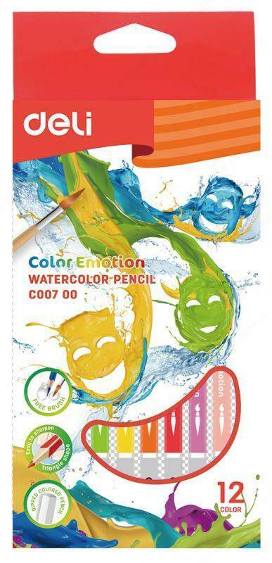 Акварельный карандаш 12C Deli EC00700 - 22 200 сум
