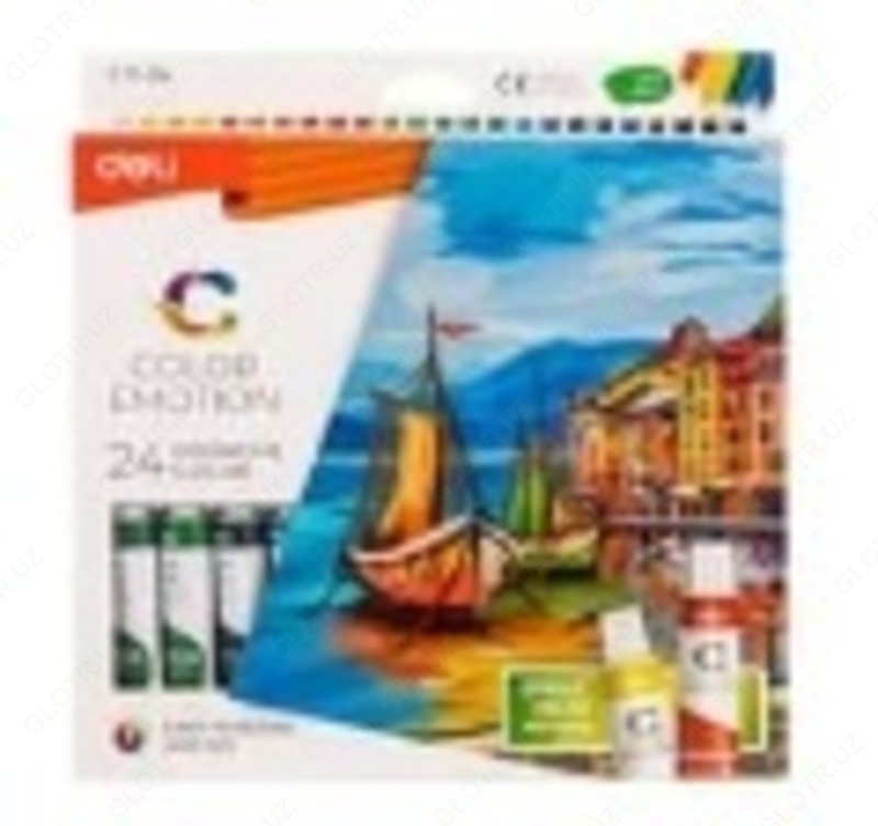 Краски Гуашь 24цв Deli EC11-24