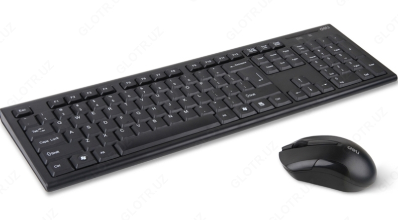 Мышь компьютерная беспроводная+клавиатура Deli 3728