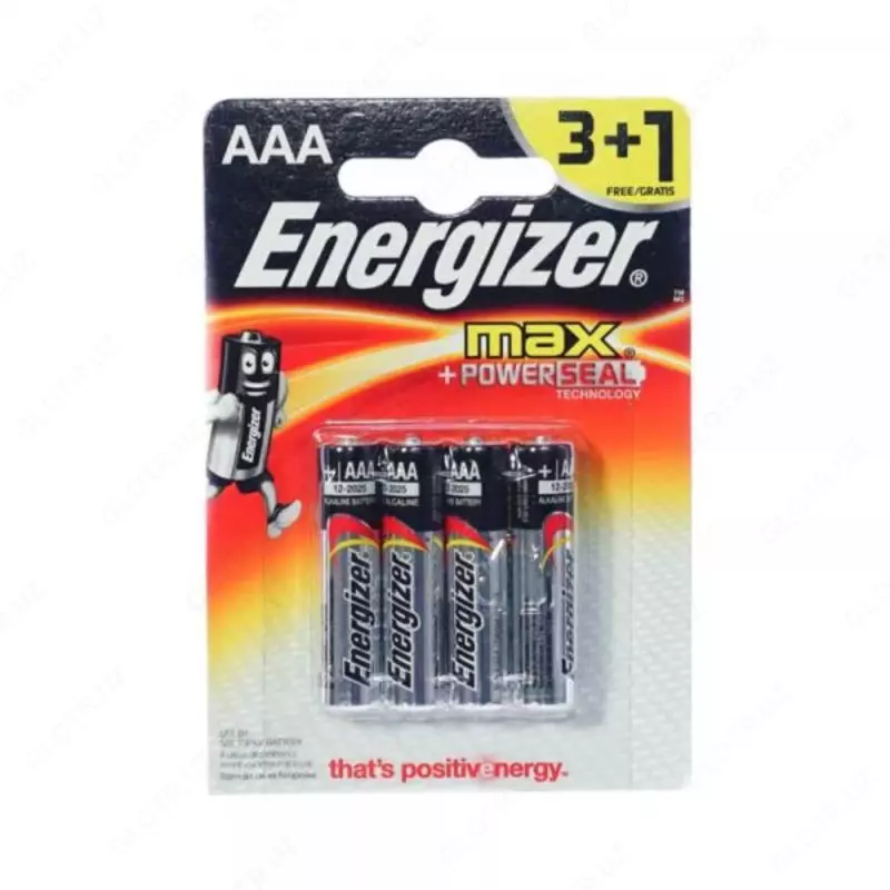  Батарея Energizer Max Plus Alkaline AAA FSB3+1 CEE E301321902 - 