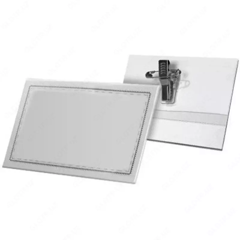  Бейдж гориз 95*68  БЕЗ ШНУРКА (в пач 1 шт)  Deli E5756A - 