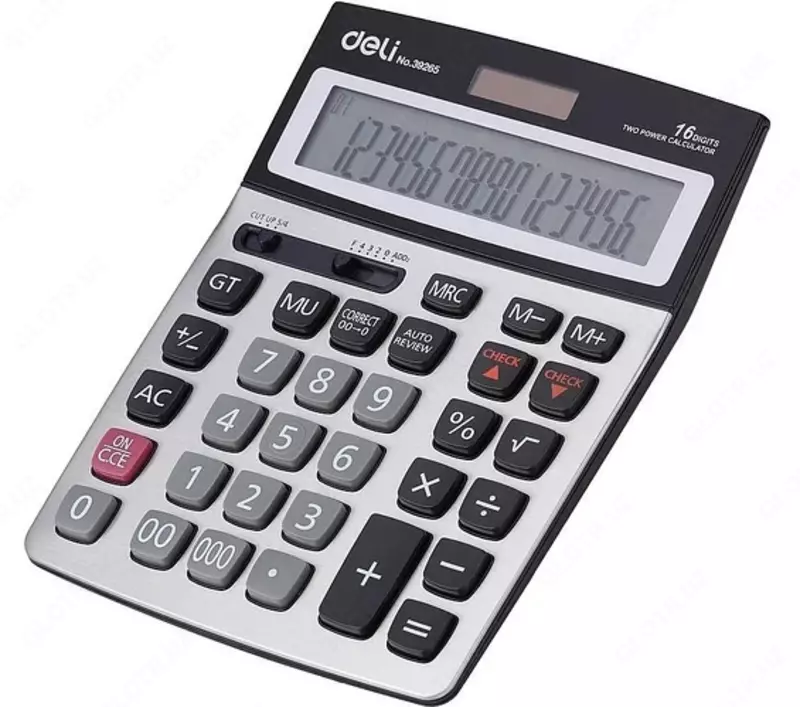 Kalkulyator  12 ta raqam  Deli 1589 (qora)