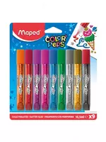 Клей с блёстками Maped (9цв по 10