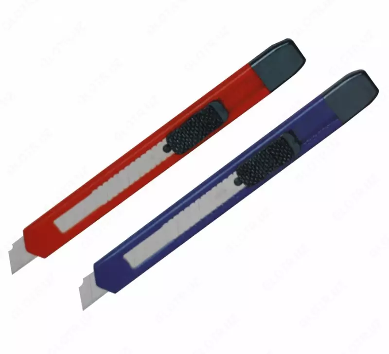  Нож канцелярский 125*15*12мм E2051 0.4*9*80мм - 
