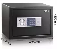  Сейф цифровой Deli 92620 /350х250х250 мм/13 кг - 