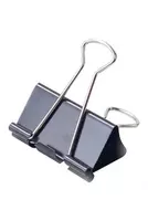  Qogoz uchun kliplar Deli E38562 41 mm  qora  12 dona - 