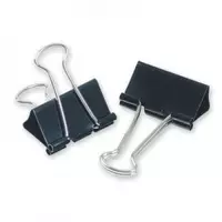  Qogoz uchun kliplar Deli E38566 15 mm  qora  12 dona - 