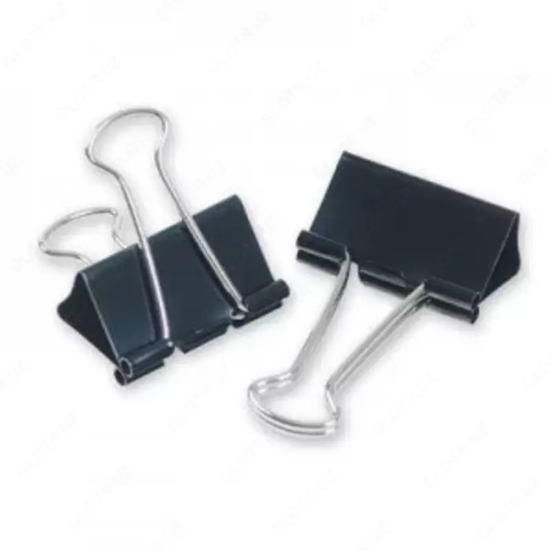  Qogoz uchun kliplar Deli E38566 15 mm  qora  12 dona - 